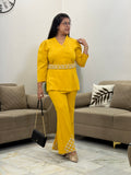 Mustard Blazer Set