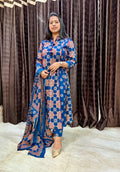 Blue Jaipuri Anarkali suit