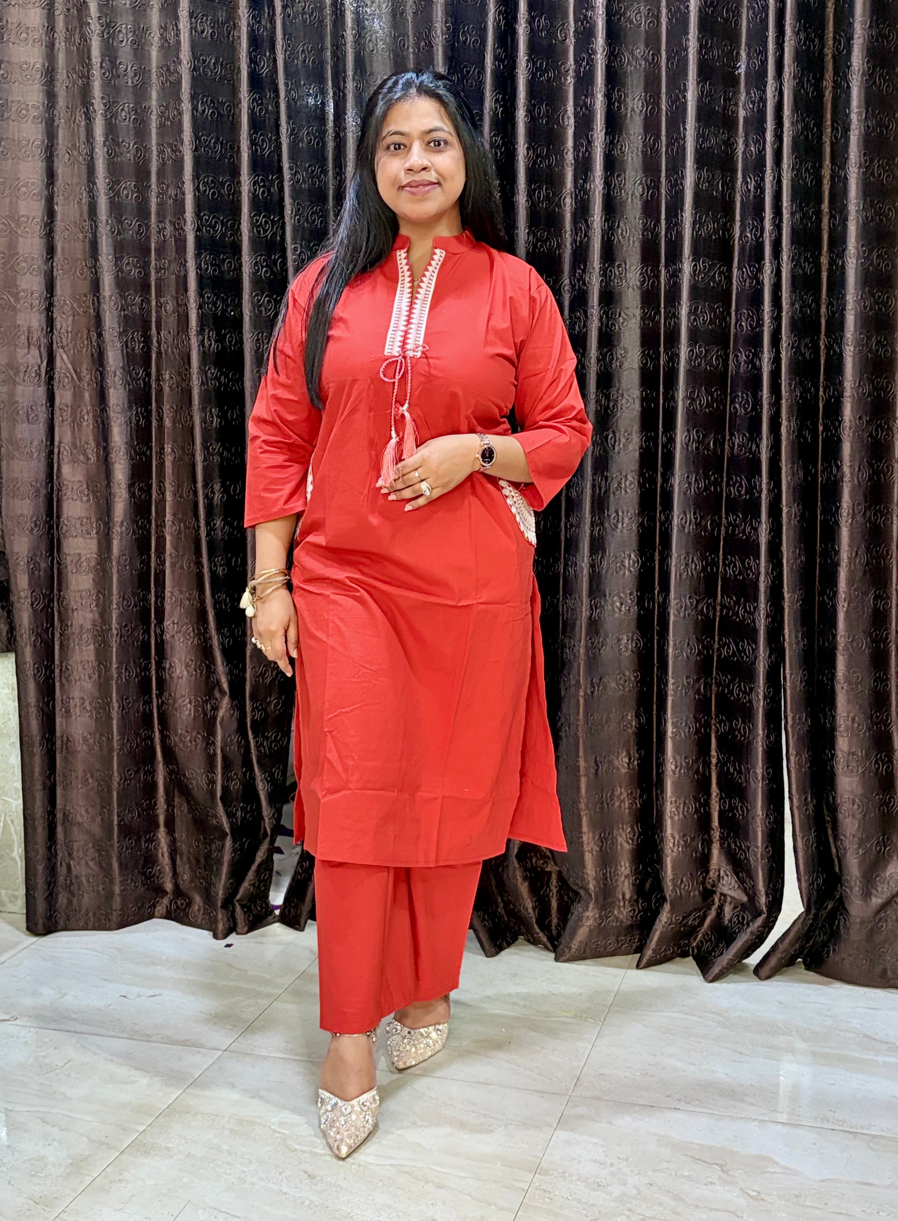 Tunic cotton cord set
