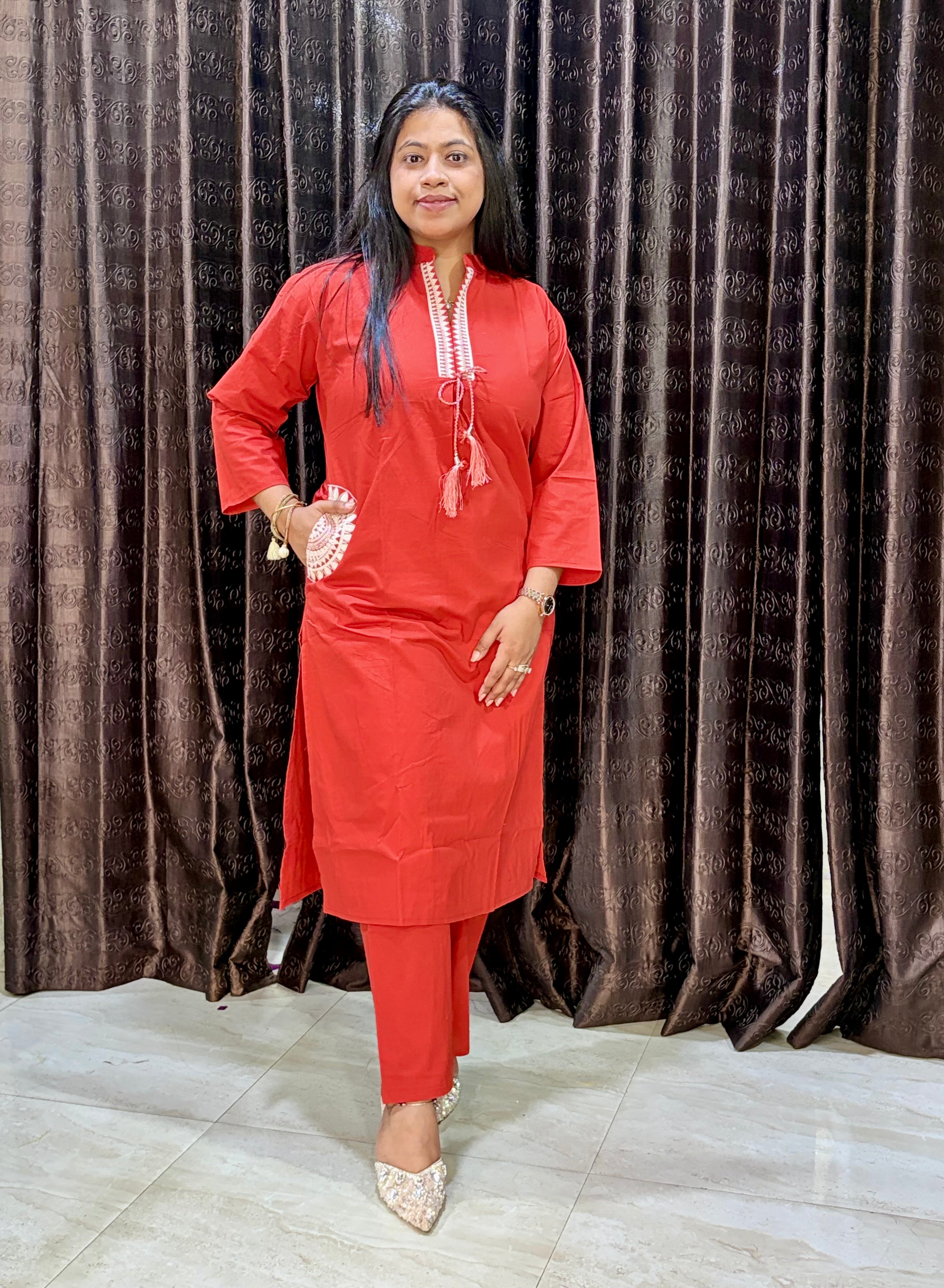 Tunic cotton cord set