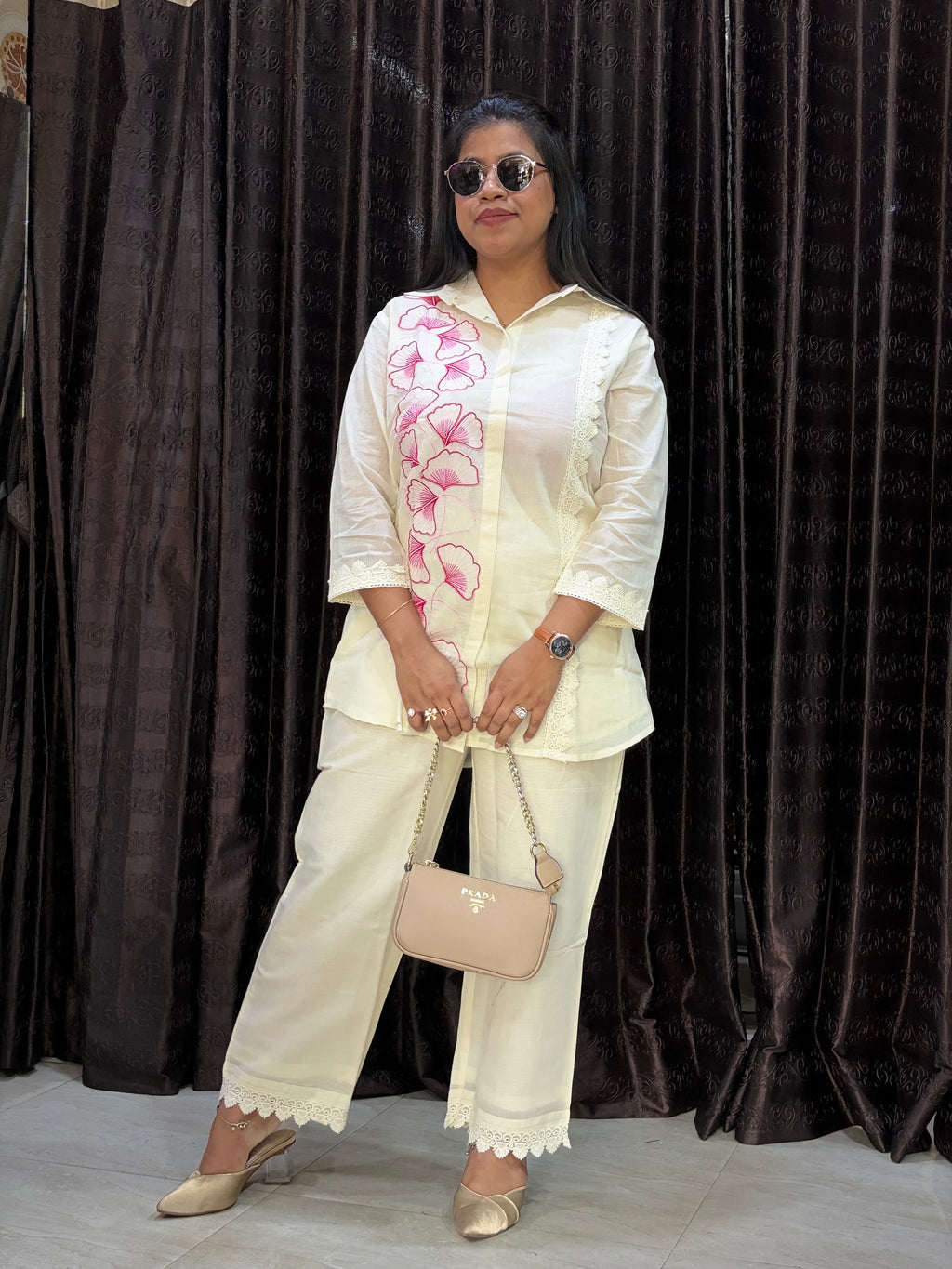 Off White Pink cord set