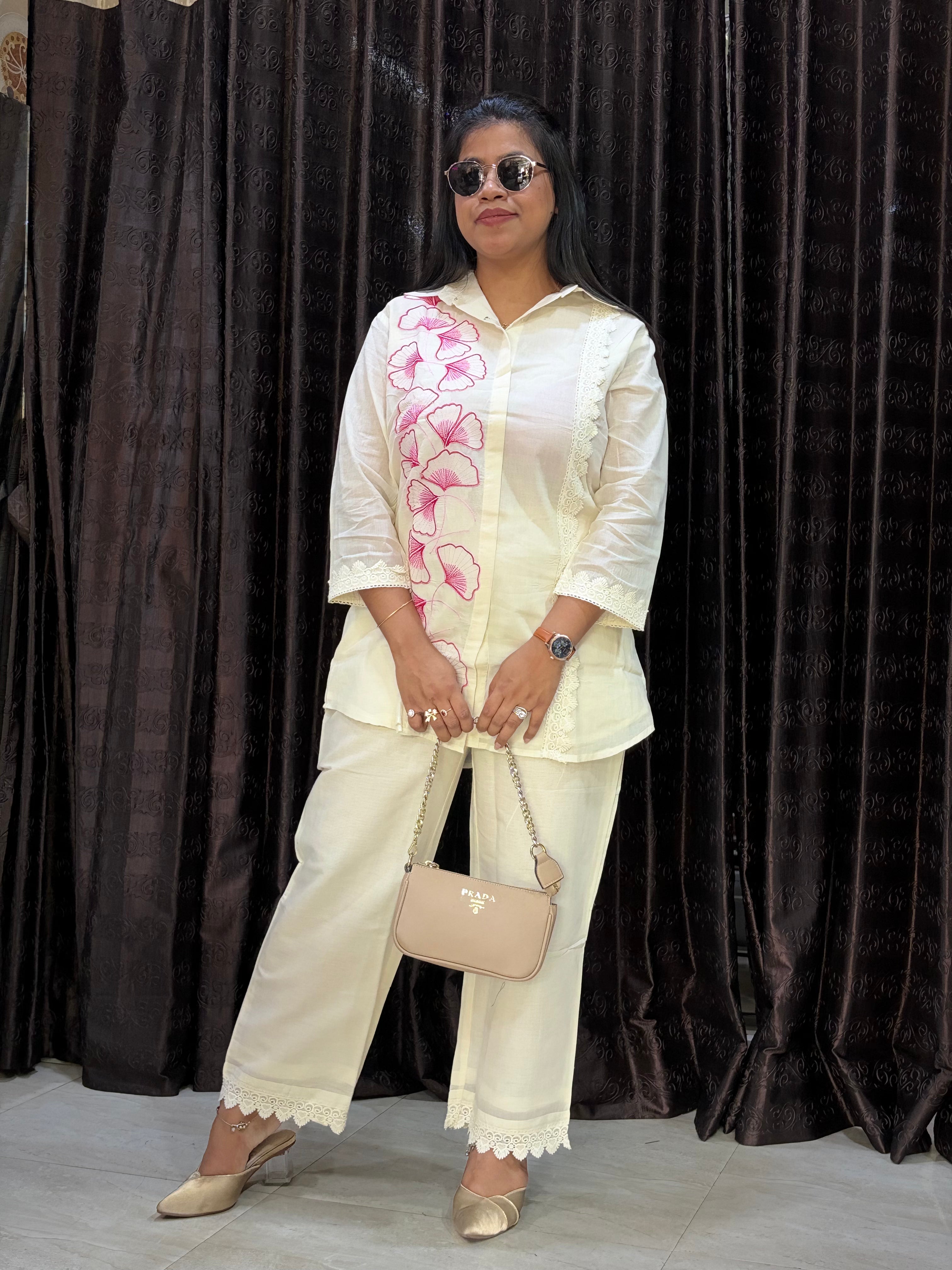 Off White Pink cord set