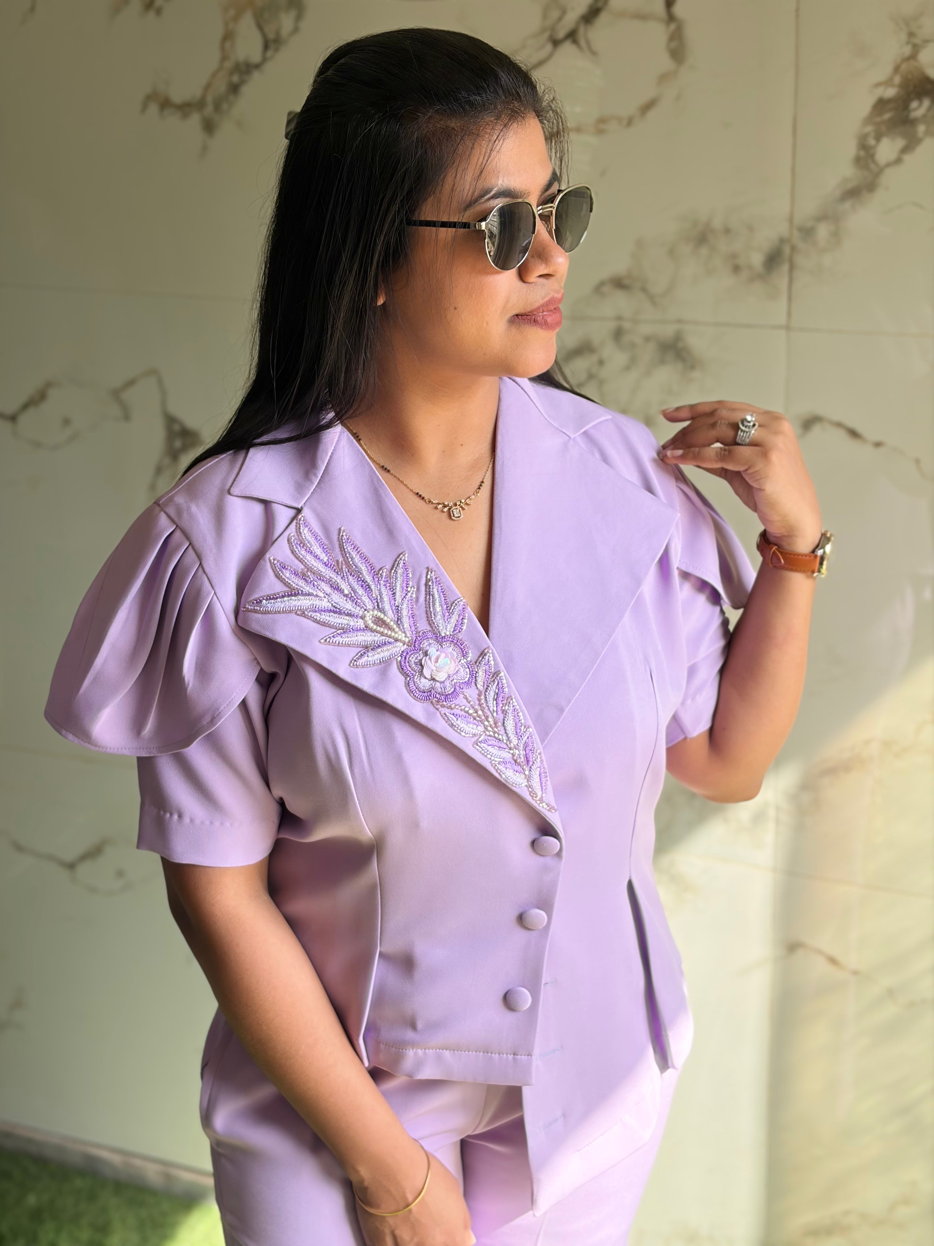Lavender Blazer Set